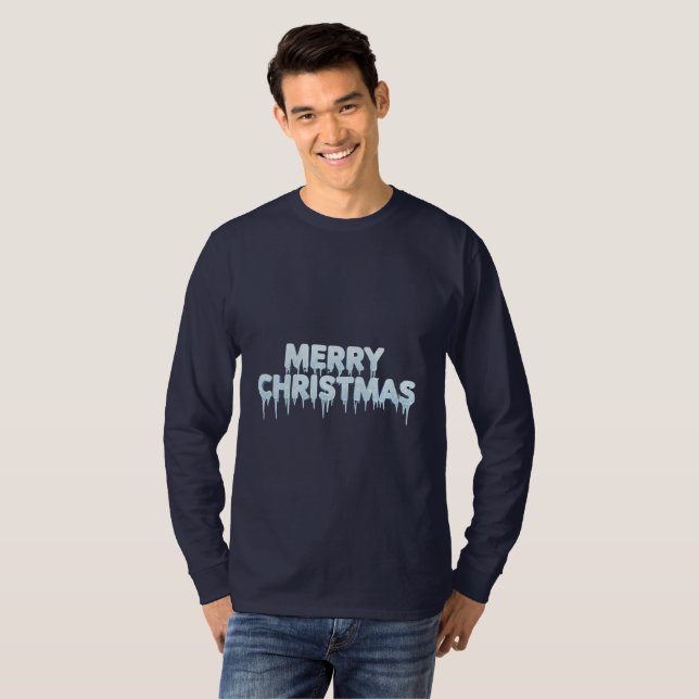 Camiseta Christmas Icy Snowflakes (Frente Completa)