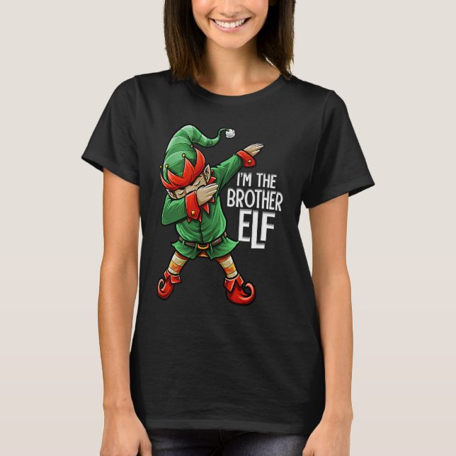 Camiseta Christmas I'm The Brother Elf Squad Family Matchin (Frente)