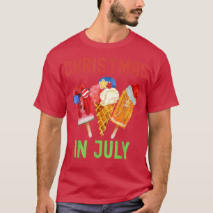 Camiseta Christmas In July Ice Cream Summer Hawaiian Christ