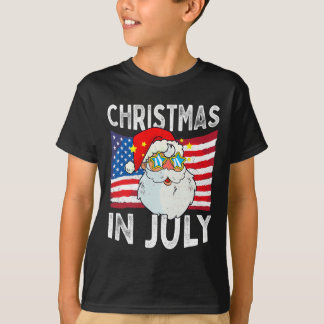 Camiseta Christmas In July Retro Hipster Funny Santa Men Wo