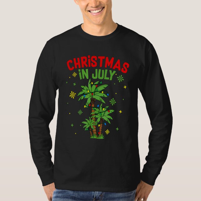 Camiseta Christmas in July  Summer Beach Vacation Xmas (Frente)