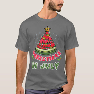 Camiseta Christmas In July Watermelon Christmas Tree 