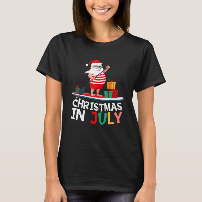 Camiseta Christmas In July Watermelon Xmas Tree Summer Men  (Frente)