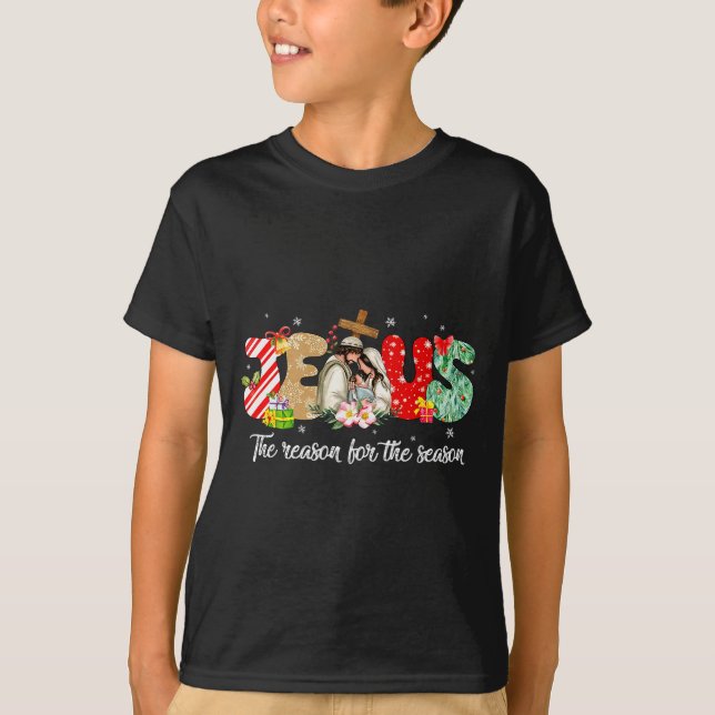 Camiseta Christmas Jesus Is The Reason For The Season Jesus (Frente)
