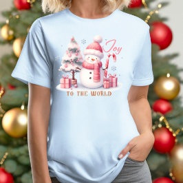 Camiseta Christmas Joy to the World Woman's 