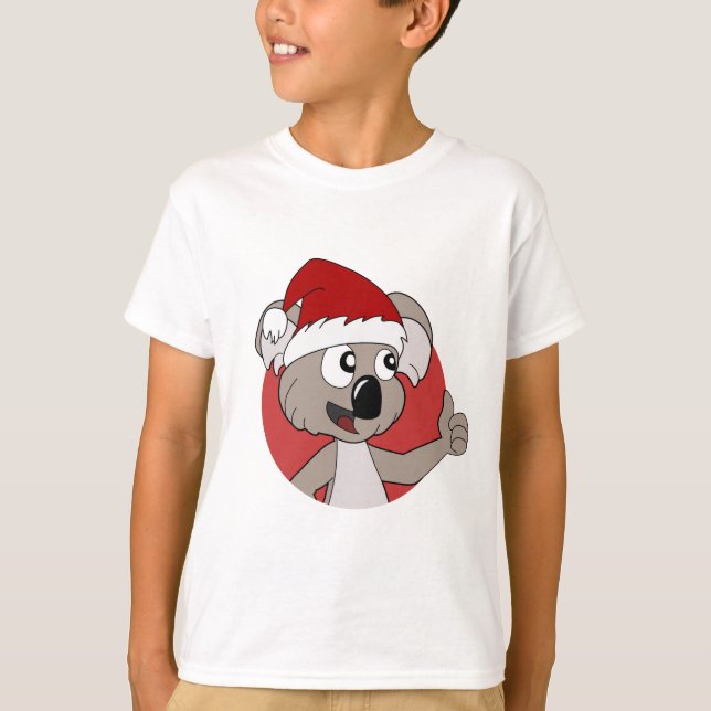 Camiseta Christmas koala cartoon  (Frente)