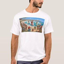 Camiseta Christmas Koalas Surfing Bondi Beach