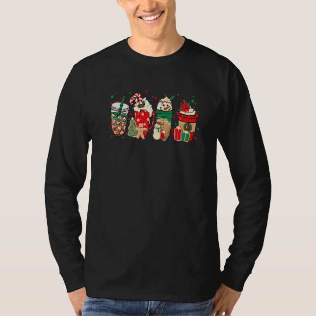 Camiseta Christmas Latte Sweets Drinks Cup Winter Iced Coff (Frente)