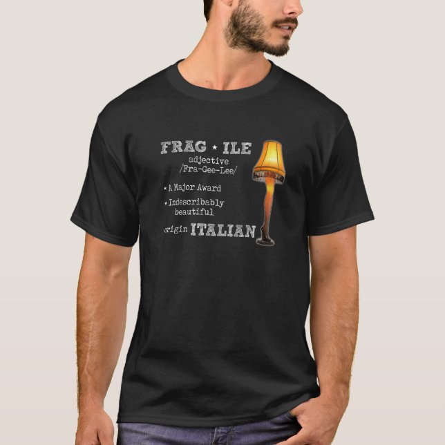 Camiseta Christmas Leg Lamp Fragile Definition  Major Award (Frente)