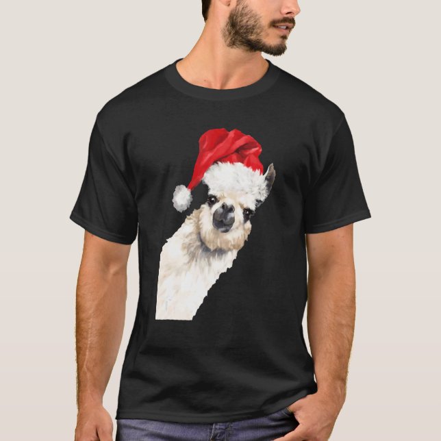 Camiseta Christmas Llama  Fa La Llama Cute  For Women Kids (Frente)