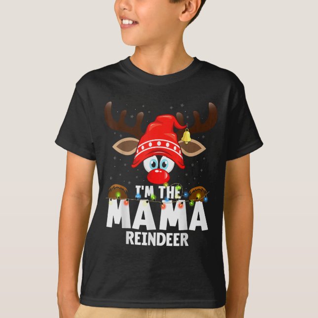 Camiseta Christmas Matching I'm The Mama Reindeer  (Frente)