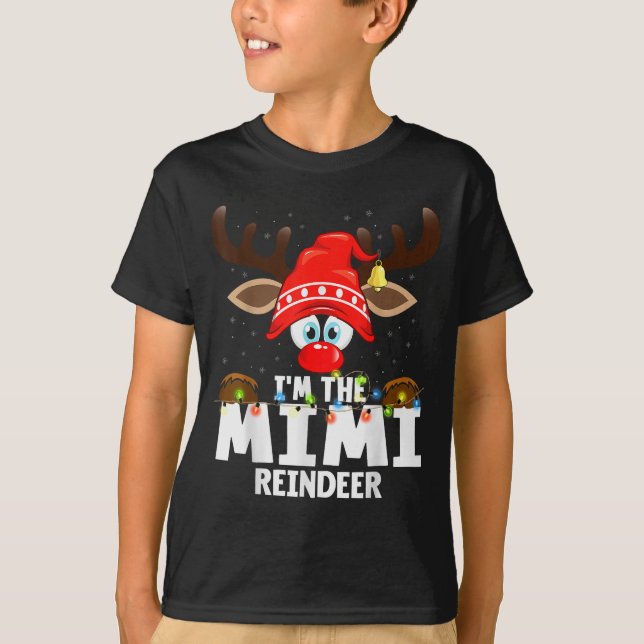 Camiseta Christmas Matching I'm The Mimi Reindeer  (Frente)