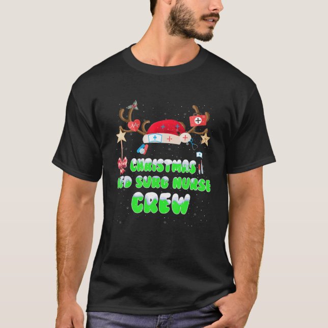 Camiseta Christmas Med Surg Nurse Crew Xmas Nursing Matchin (Frente)