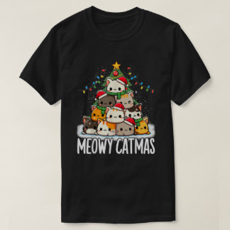 Camiseta Christmas Meowy Catmas Tree Xmas Cat