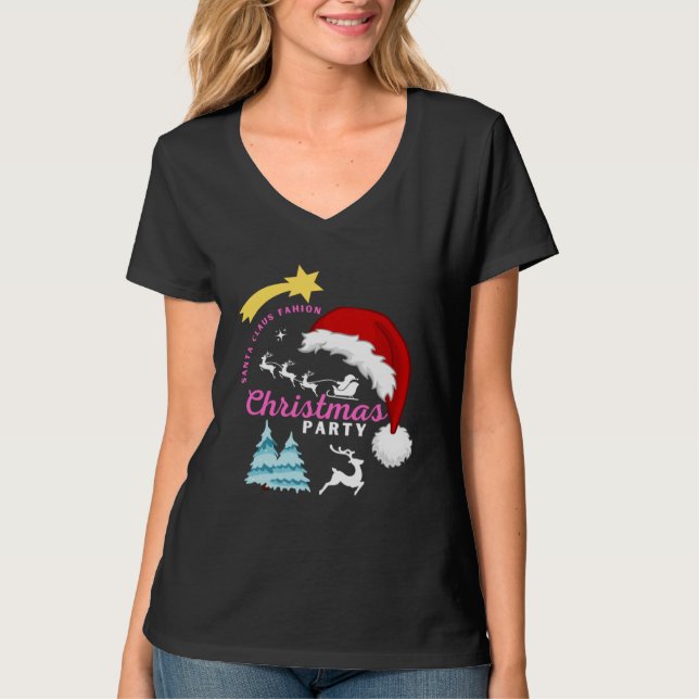 Camiseta Christmas Motif Christmas Party  1 (Frente)
