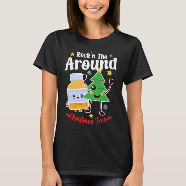 Camiseta Christmas Nurse Roc'n Around The Christmas Tree NI (Frente)