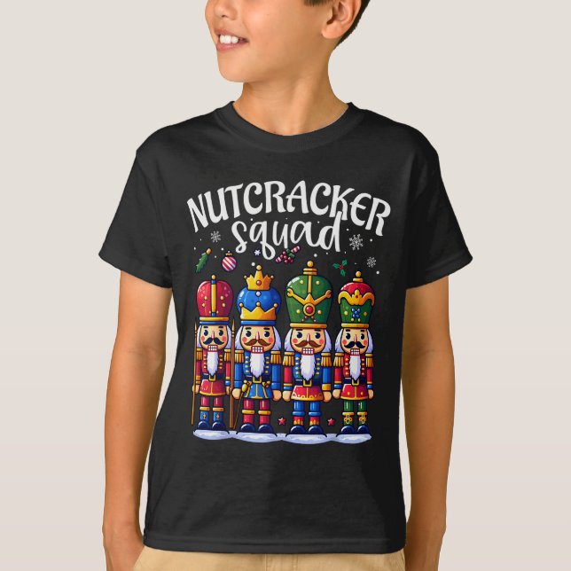 Camiseta Christmas Nutcracker Squad Pajama Winter Holiday T (Frente)
