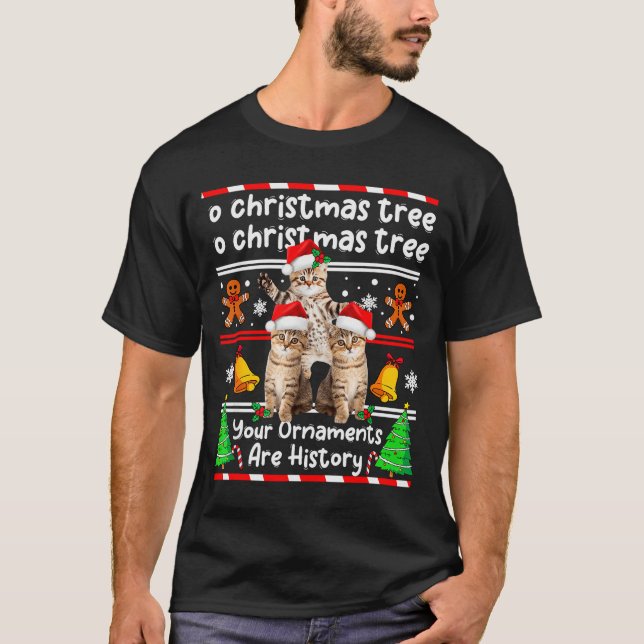 Camiseta Christmas Oh Christmas Tree Your Ornaments Are His (Frente)