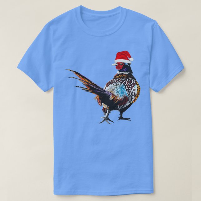 Camiseta Christmas Pheasant Festive pheasants game bird Chr (Frente do Design)