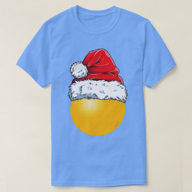 Camiseta Christmas Ping Pong Ball Santa Hat Funny Sport Xma (Frente do Design)
