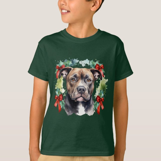Camiseta Christmas Pitbull (Frente)