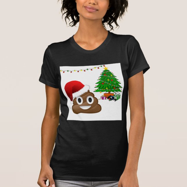 Camiseta christmas poo emoji (Frente)