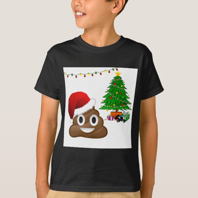 Camiseta christmas poo emoji (Frente)