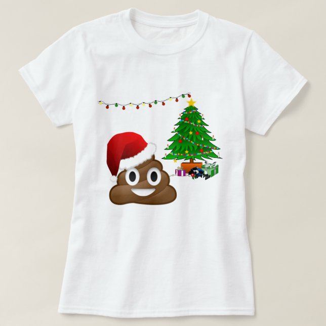 Camiseta christmas poo emoji (Frente do Design)