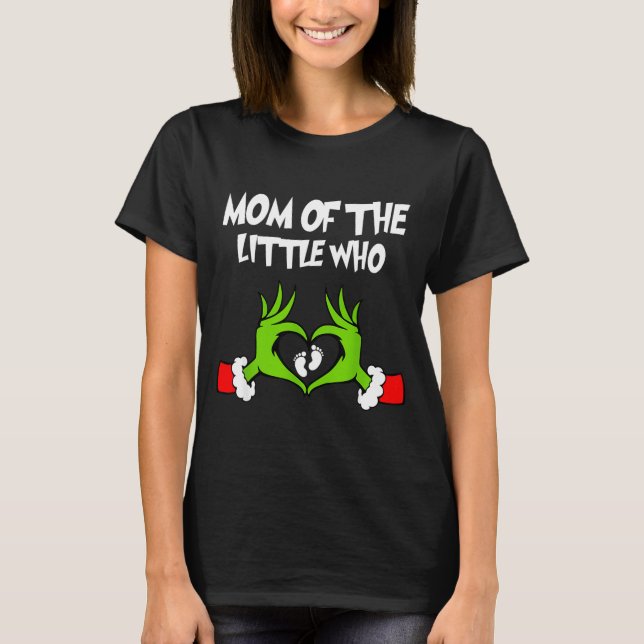 Camiseta Christmas Pregnancy Announcement Funny Mom Of The  (Frente)