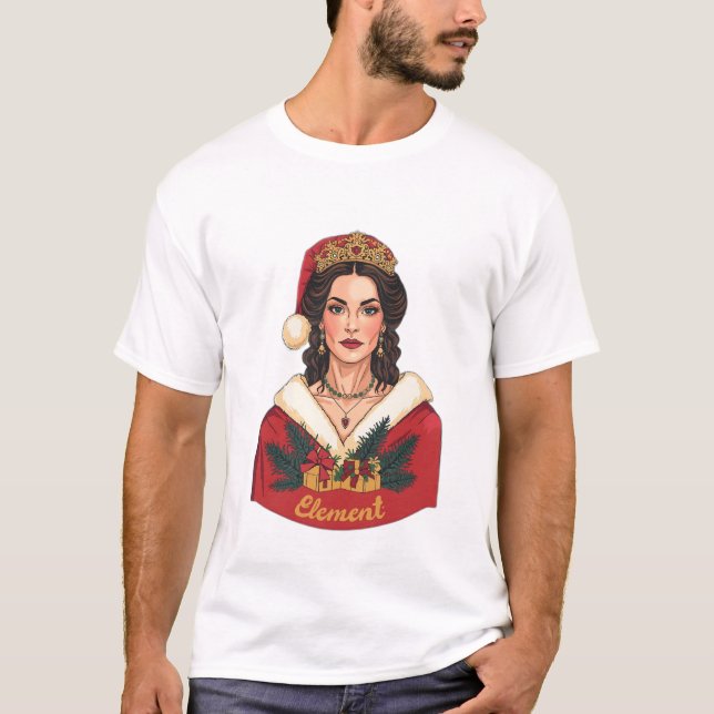 Camiseta Christmas Queen in her Element  (Frente)