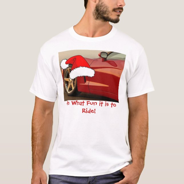 Camiseta Christmas Red Corvette (Frente)