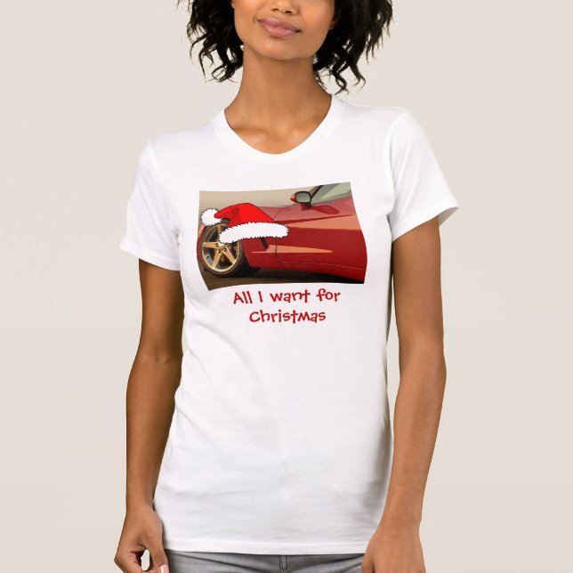 Camiseta Christmas Red Corvette (Frente)