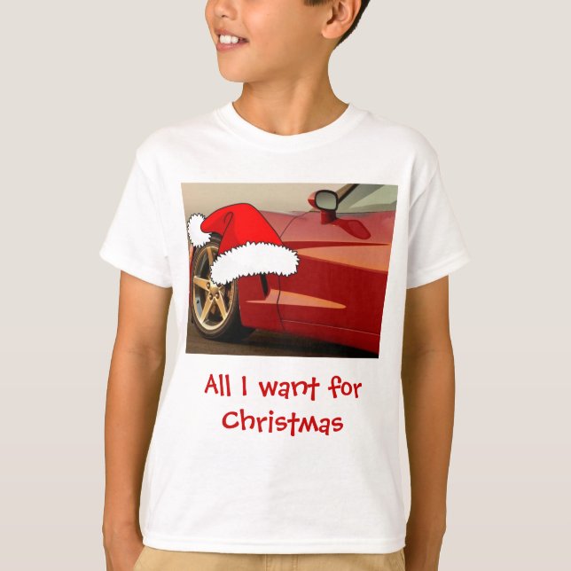 Camiseta Christmas Red Corvette (Frente)