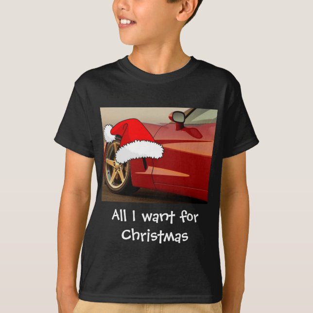 Camiseta Christmas Red Corvette (Frente)