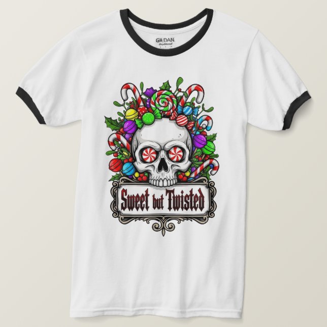 Camiseta Christmas Ringer T-Shirt (Frente do Design)