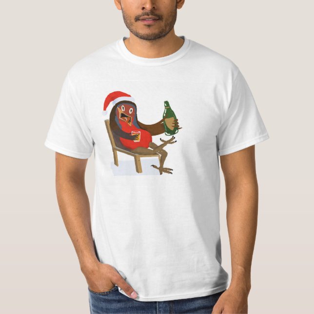 Camiseta Christmas Robin laid back (Frente)