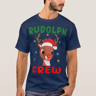 Camiseta Christmas Rudolph Crew Family Matching Pajamas Xma