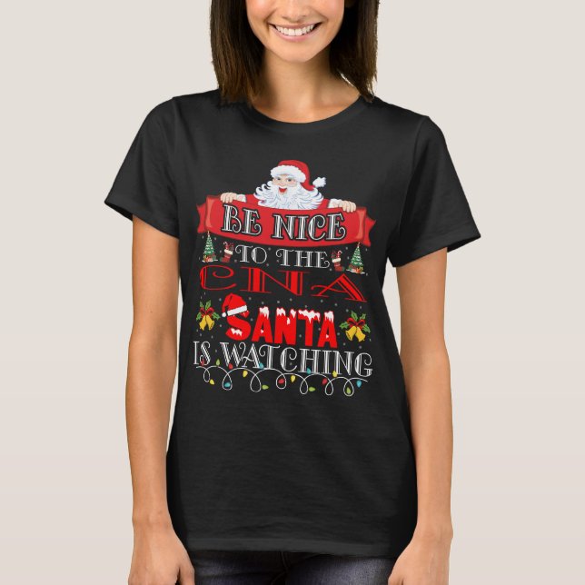 Camiseta Christmas Santa Claus CNA Gift  (Frente)