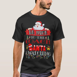 Camiseta Christmas Santa Claus Coach Gift 