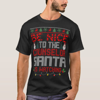 Camiseta Christmas Santa Claus Counselor Gift