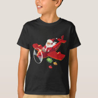 Christmas Santa Claus Pilot Flying Airplane