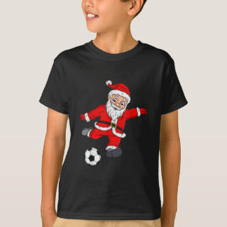 Camiseta Christmas Santa Claus Soccer Ball
