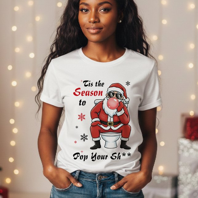 Camiseta Christmas Santa Claus Sunglasses Funny Naughty (Christmas Santa Claus Sunglasses Funny Naughty T-Shirt
)
