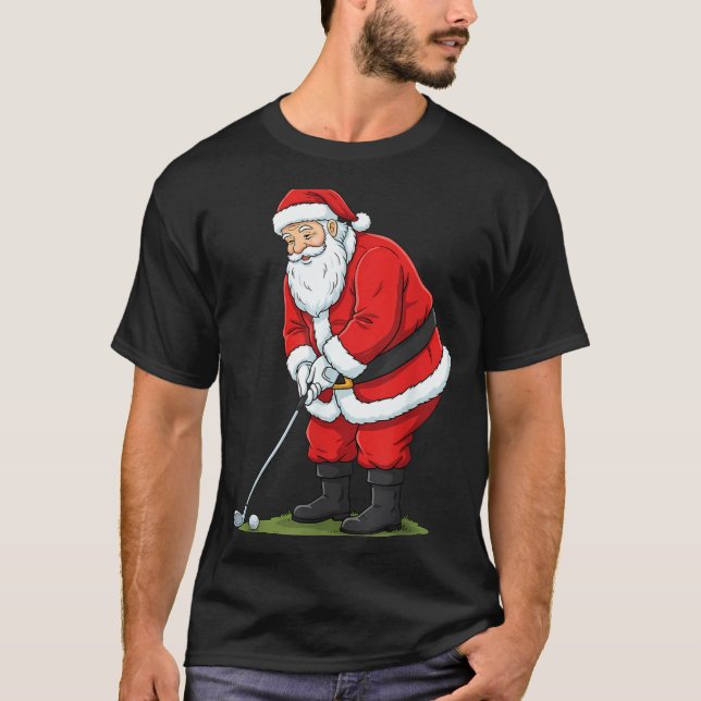 Camiseta Christmas Santa Golf Golfer Xmas Funny Christmas G (Frente)