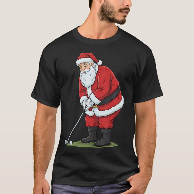 Camiseta Christmas Santa Golf Golfer Xmas Funny Christmas G (Frente)