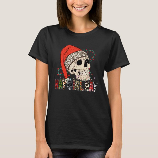 Camiseta Christmas Santa  Graphic Hay Girl Hay Leopard Cost (Frente)