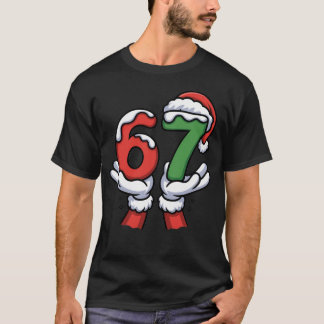 Camiseta Christmas Santa Hand 67 6 7
