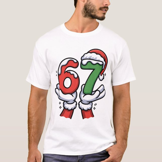 Camiseta Christmas Santa Hands Fun (Frente)