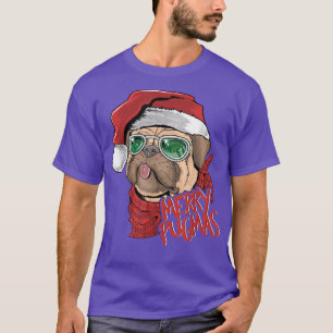 Camiseta Christmas Santa Pug Merry Pugmas Cute Pug Lover C