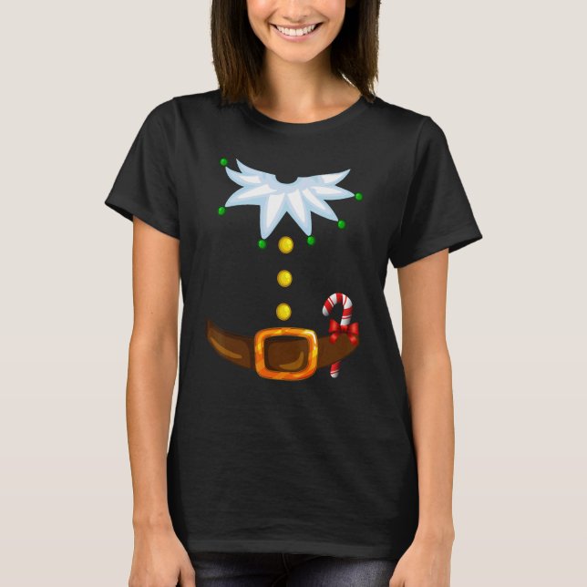 Camiseta Christmas Santa's Elf Costume Family (Frente)